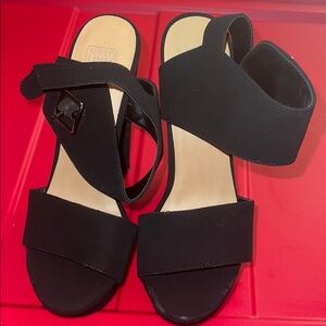 Aspeed Black Flat Sandals with Textured Straps